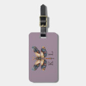 Monogram Customizing Personal Info Dragonfly Gepäckanhänger (Vorderseite vertikal)