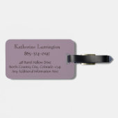 Monogram Customizing Personal Info Dragonfly Gepäckanhänger (Rückseite horizontal)