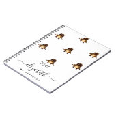 Monogram cute animal wildlife script notizblock (Linke Seite)