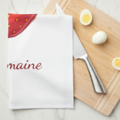 Monogram cute strawberry kawaii geschirrtuch (Viertel Falte)