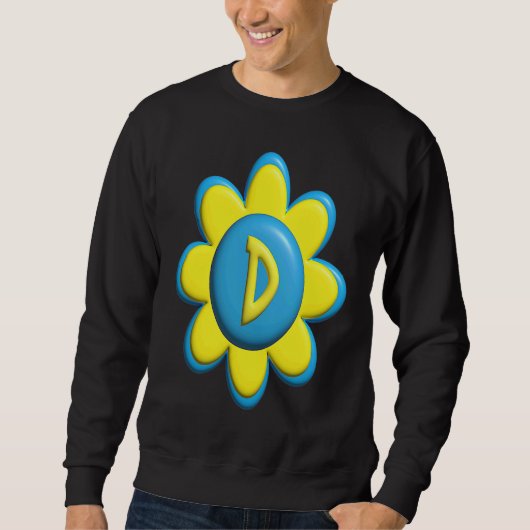 Monogram D Colorful Flower Sweatshirt (Vorderseite)