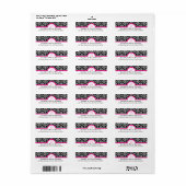 Monogram D Damask White Address Labels (Vorne)