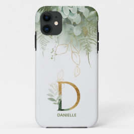 Monogram D Elegant Greenery Case-Mate iPhone Case