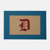 Monogram D Old English Blue Trim Doormat Fußmatte (Vorderseite)
