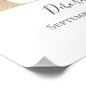 Monogram D Pink White Floral Gold Letter Kinderzim Poster (Ecke)