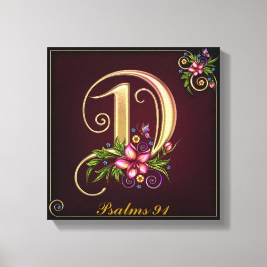 Monogram D Premium Wrapped Canvas (Gloss) Leinwanddruck (Vorderseite)