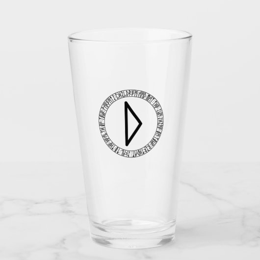 Monogram D - Viking Style - Pint Glass Glas (Vorderseite)