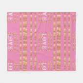 Monogram Daisy Floral Liebe Fleecedecke (Vorderseite (Horizontal))