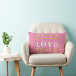 Monogram Daisy Floral Liebe Lendenkissen