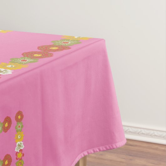Monogram Daisy Floral Liebe Pink Tischdecke (Beispiel)