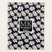 Monogram Daisy Floral Pattern Planer (Vorderseite)