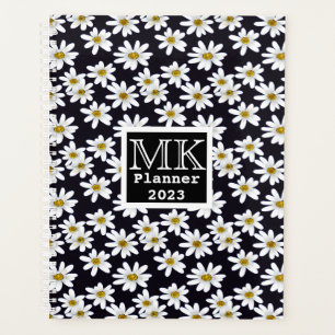 Monogram Daisy Floral Pattern Planer