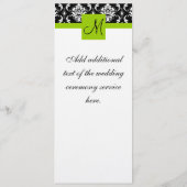 Monogram Damask Green Programm (Rückseite)