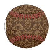Monogram Damask Hintergrund 2 Baseball (Vorderseite)