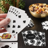 Monogram Damask Personalized Playing Cards Spielkarten (In Situ)