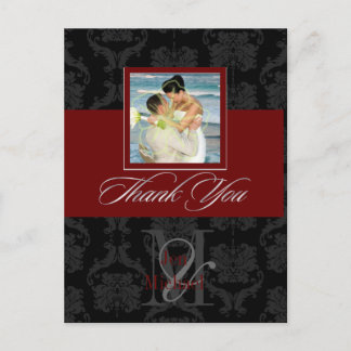 Monogram Damask, vielen Dank, Foto DIY Colors Postkarte