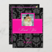 Monogram Damask, vielen Dank, Foto Postkarten, Postkarte (Vorne/Hinten)