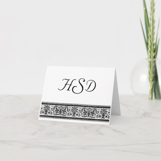 Monogram Dankeschön-Karte (Vorderseite)