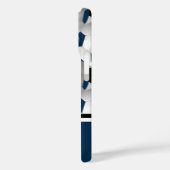 Monogram Dark Blue Black Soccer Ball Pattern Case-Mate iPhone Hülle (Rückseite / Links)