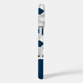 Monogram Dark Blue Black Soccer Ball Pattern Case-Mate iPhone Hülle (Rückseite / Rechts)