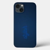Monogram Dark Blue Case-Mate iPhone Hülle (Rückseite)