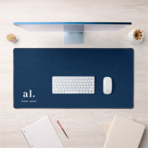 Monogram Dark Blue Stilvoll Moderner Minimalistisc