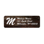 Monogram Dark Brick Wall Return Label (Vorne)