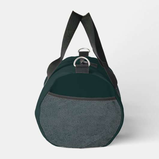Monogram Dark Green Stylish Modern Minimalist Duffle Bag (Rechts)