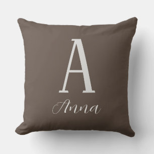 Monogram Dark Herbst Durchstechflasche Kopfkissen Kissen