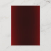 Monogram Dark Red Sport Personal Trainer Visitenkarte (Rückseite)