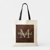 Monogram Dark Wood Gold Tragetasche (Rückseite)