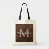 Monogram Dark Wood Gold Tragetasche (Vorne)