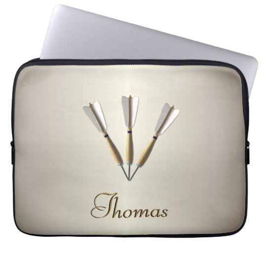 Monogram Darts Design Laptopschutzhülle (Vorderseite)