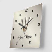 Monogram Darts Design Quadratische Wanduhr (Winkel)