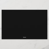 Monogram Decorative Typografie Black Border Briefpapier (Rückseite)