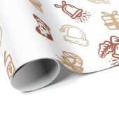 Monogram Decorative Weihnachtsdekor Geschenkpapier (Rolleneckpunkt)