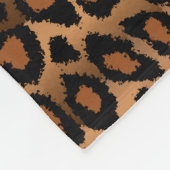 Monogram Deep Red Leopard Animal Print Fleecedecke (Ecke)