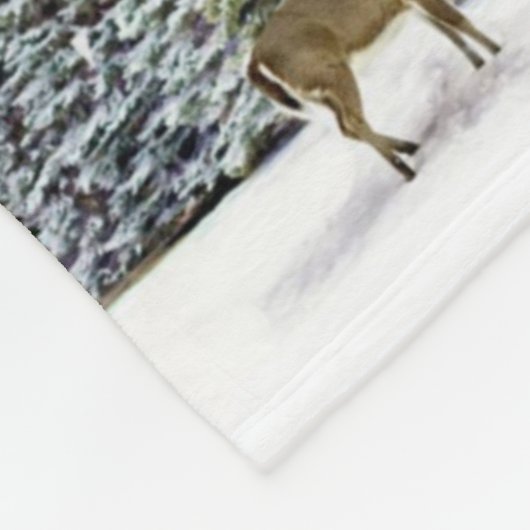 Monogram Deer Collage Hunters Fleece Blanket (Ecke)
