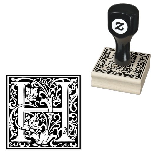 Monogram-Dekorationsbrief H Gummistempel (Stempel)
