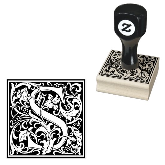 Monogram-Dekorationsbrief S Gummistempel (Stempel)