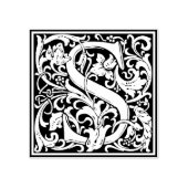 Monogram-Dekorationsbrief S Gummistempel (Prägung)