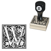 Monogram-Dekorationsbrief W Gummistempel (Stempel)