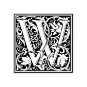 Monogram-Dekorationsbrief W Gummistempel (Prägung)