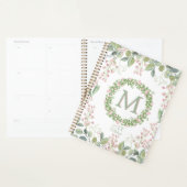 Monogram Delicate Sage Pink Floral Journal/Planner Planer (Anzeige)