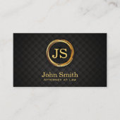 Monogram Deluxe Quilt Diamond Patterns Lawyer Visitenkarte (Vorderseite)