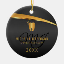 Monogram Dentist 🦷 Office - Black and Gold