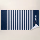 Monogram der Modern Beach House Family Strandtuch (Vorderseite)