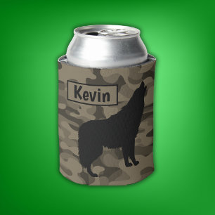 Monogram der modernen braunen Camouflage Black Wol Dosenkühler
