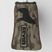 Monogram der modernen braunen Camouflage Black Wol Golf Headcover (Rotieren 90)