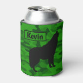 Monogram der modernen grünen Camouflage Black Wolf Dosenkühler (Kanne Vorderseite)